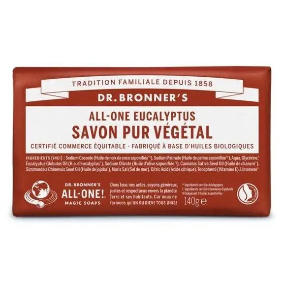 Dr Bronner's Pain de Savon eucalyptus 140g