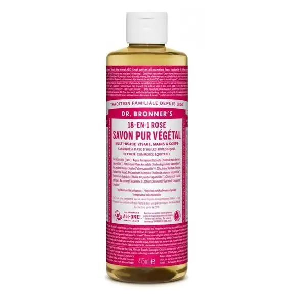 Dr Bronner's Rose Savon Liquide 475ml