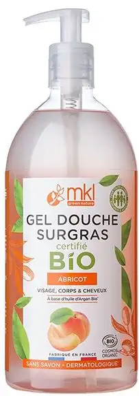 MKL Green Nature Gel Douche Surgras Abricot Bio 1 litre
