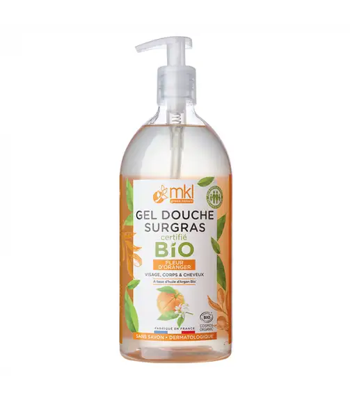 MKL Green Nature Gel Douche Surgras Fleur d'Oranger Bio 1 litre