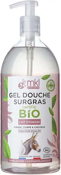 MKL Green Nature Gel Douche Surgras Lait d'Ânesse Bio 1 litre