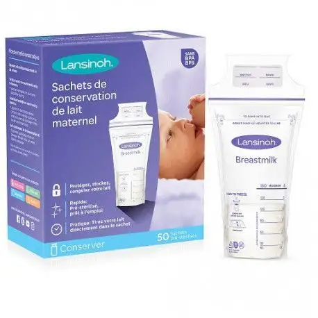 Lansinoh Sachets de conservation de lait maternel par 50