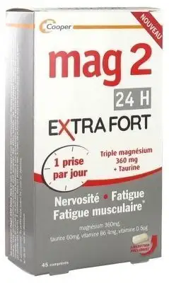 Mag 2 24h Extra Fort 45 comprimés Cooper