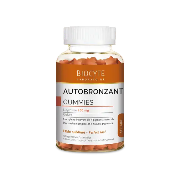 Biocyte Autobronzant Gummies - Goût Myrtille, 60 gummies