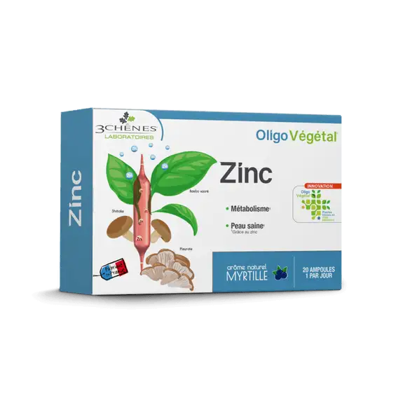 3 Chenes Oligo Végétal bio Zinc 20 ampoules