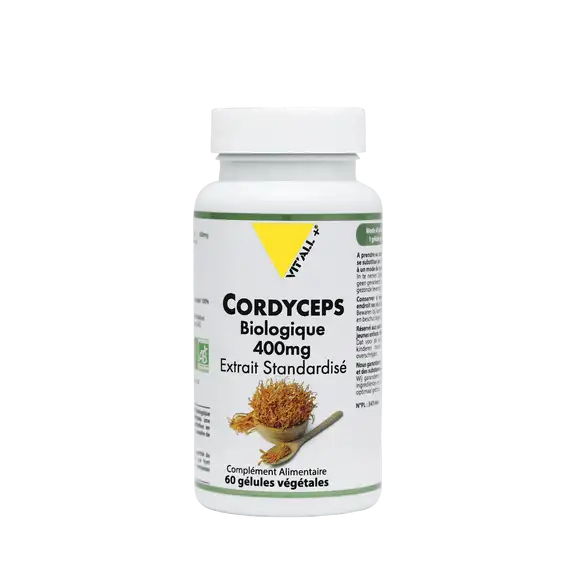 Vitall+ Cordyceps BIO 400mg, 60 gélules végétales