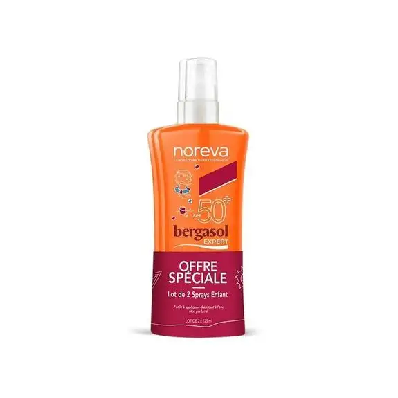 Bergasol Expert Spray Solaire Enfants SPF50+ Lot de 2 x 125ml