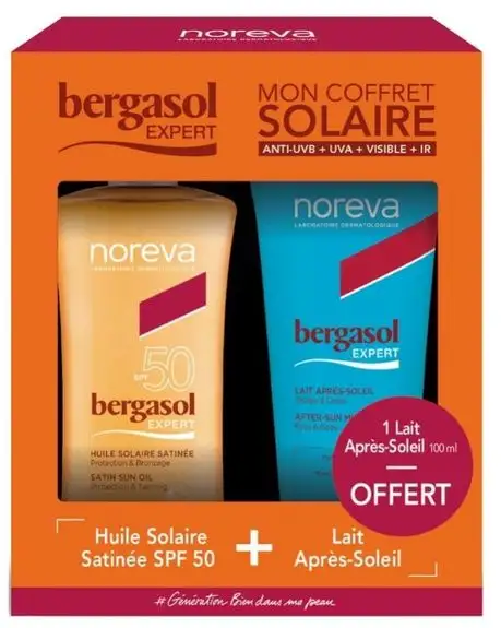 Bergasol Expert Huile Solaire Satinée SPF50 150 ml + Lait Après-Soleil