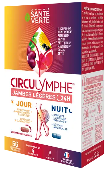 Santé Verte Jambes légères Jour Nuit 56 comprimés