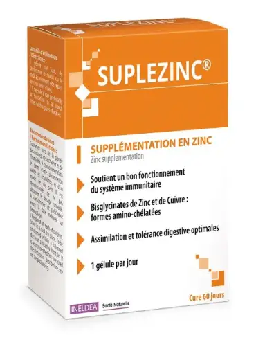 Ineldea Santé Naturelle Suplezinc 60 gélules