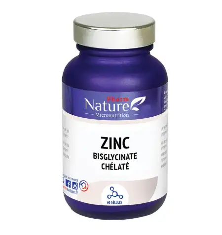 Naturactive Pharm Nature Micronutrition Zinc bisglycinate chélaté 120 gélules