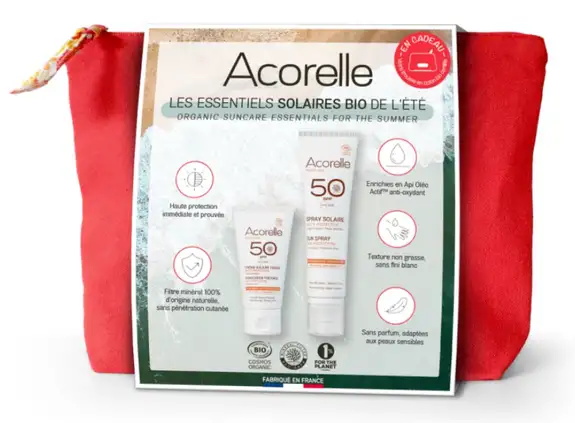 ACORELLE Trousse Solaire Crème et Spray SPF50