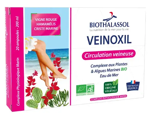 Biothalassol Veinoxil Jambes légères 20 Ampoules