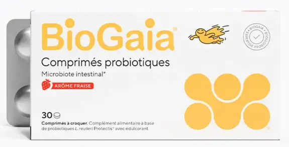 Biogaia Comprimé probiotiques goût fraise x30