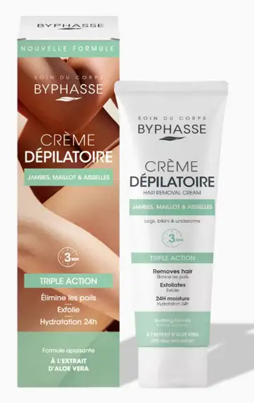 Byphasse Crème dépilatoire Aloe véra 125ml