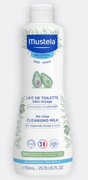 Mustela Lait de Toilette Sans Rinçage 750 ml