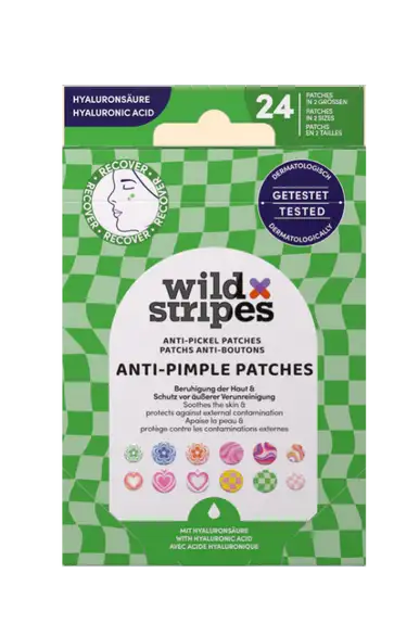 Wildstripes anti pimple Patchs anti-boutons - Acide hyaluronique