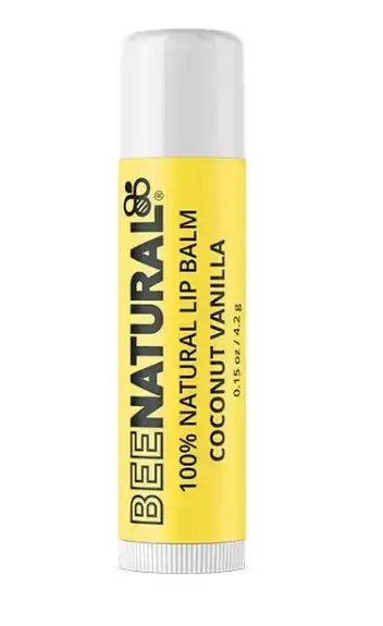 Bee Natural Baume à Lèvres Hydratant 100% Naturel - Noix de Coco et Vanille