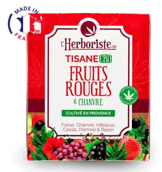 L'herboriste Tisane Fruits rouges et chanvre - 10 sachets