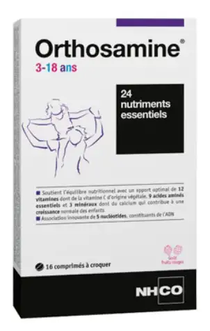 Nhco Orthosamine 3-18 ans 16 comprimés