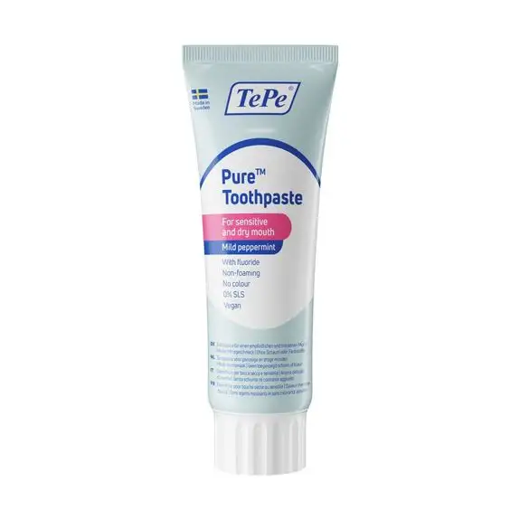 Dentifrice TePe Pure, parfum menthe douce