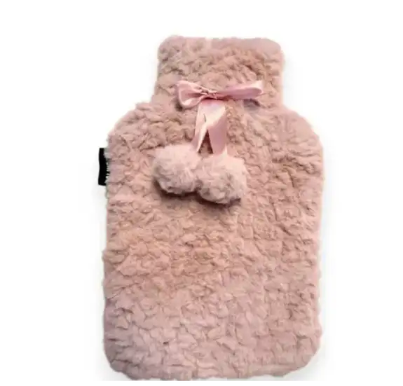 CALINDOO Bouillotte housse douce rose