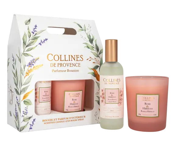 Coffret Parfum d'Intérieur Duo Senteur : rose hibiscus