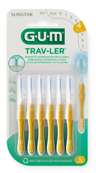 Gum TRAV LER Brossettes interdentaires 1514 1,3mm x6