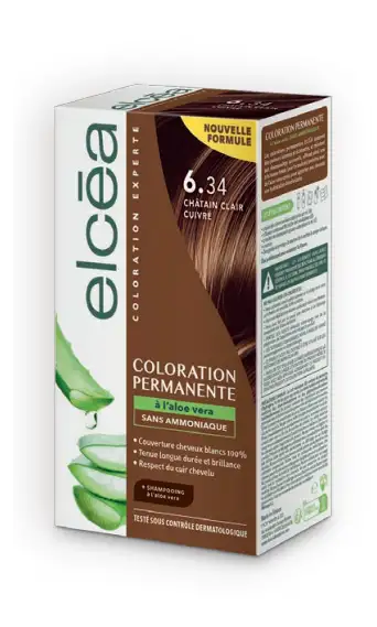 Elcéa Coloration Experte Châtain Clair cuivré 6.34