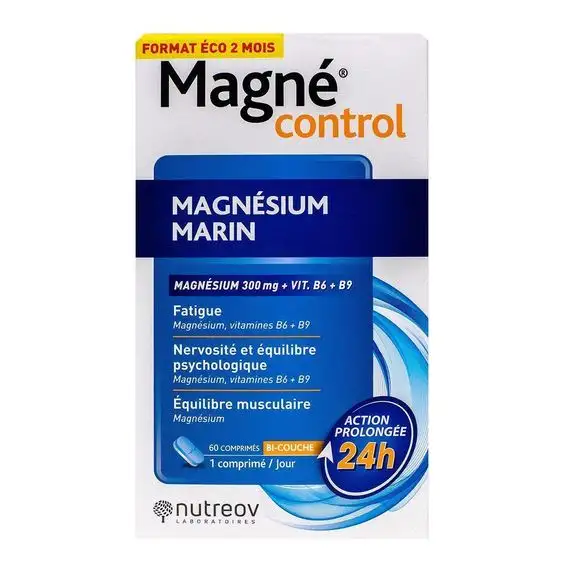 Anti gaspi 02/26 Nutréov Magné Control Magnésium Marin + B6-B9 -60 Comprimés