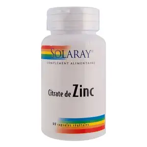 Solaray citrate de Zinc 60 capsules végétales