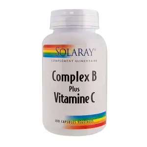 Solaray Complex B plus Vitamine C - 100 capsules végétales