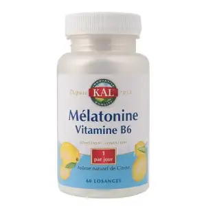 Kal Mélatonine 1.9mg + Vitamine B6- 60 losanges orodispersibles