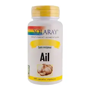 Solaray Ail 600mg Bio 100 capsules végétales