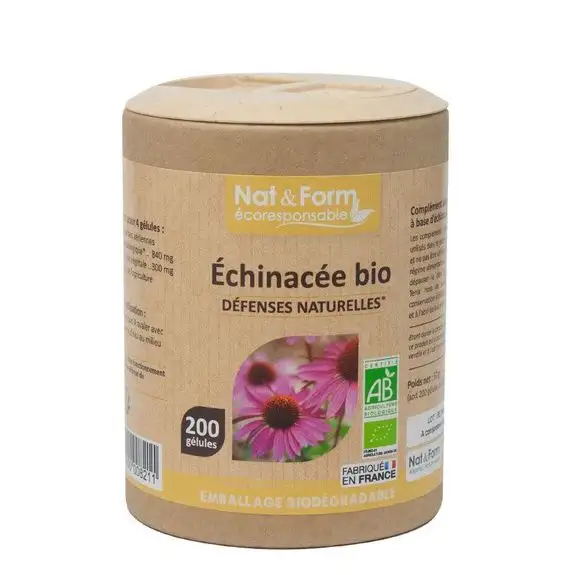 Nat & Form Echinacéa Bio 200 gélules