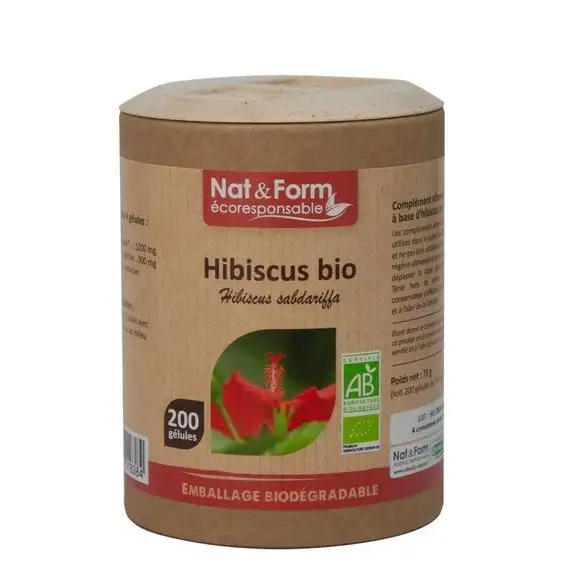 Nat & Form Hibiscus Bio 200 gélules