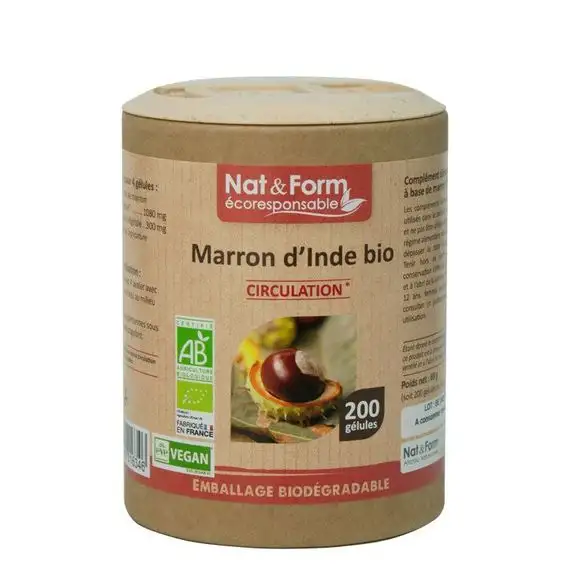Nat & Form Marron d'Inde Bio 200 gélules