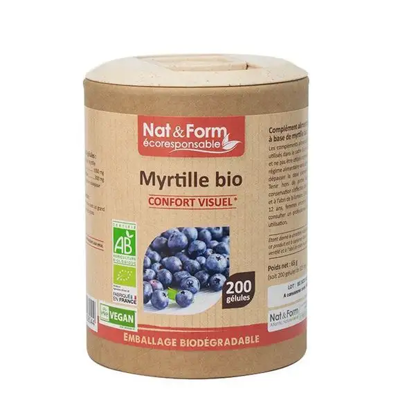 Nat & Form Myrtille Bio 200 gélules