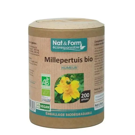 Nat & Form Millepertuis Bio 200 gélules