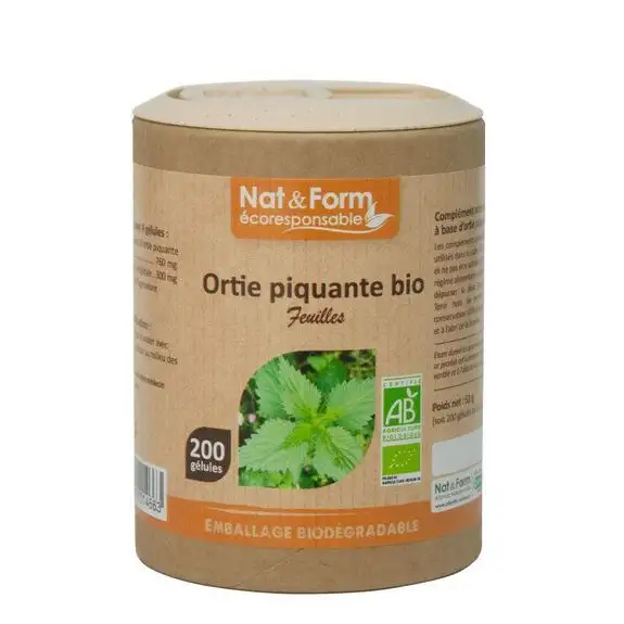 Nat & Form Ortie Piquante feuille Bio 200 gélules