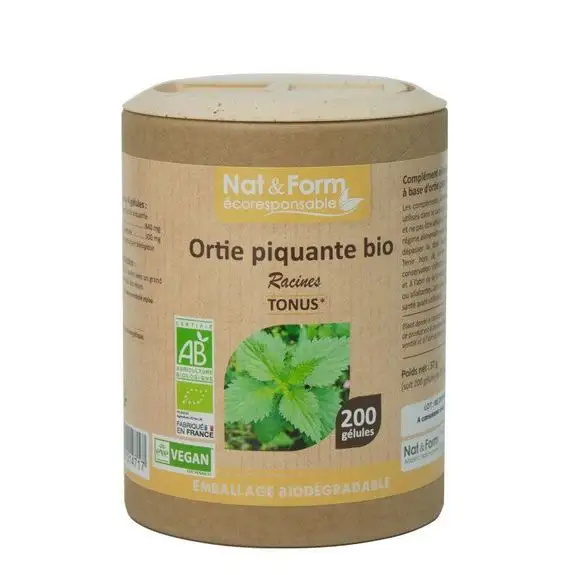 Nat & Form Ortie piquante racine Bio 200 gélules