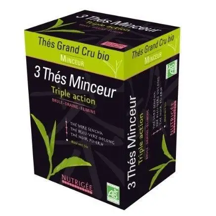 Nutrigée 3 thés minceur bio 60 sachets format éco