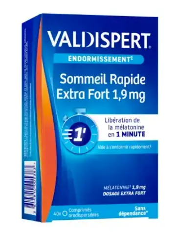 Valdispert mélatonine 1,9 mg 40 comprimés orodispersibles