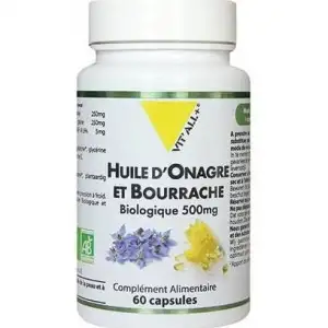 Vitall+ huile d'Onagre et Bourrache Bio 500mg