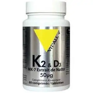 Vitall+ Vit K2 et D3  60 comprimés