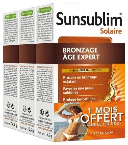 Nutreov Sunsublim Bronzage anti-âge 45+ 3 x 28 Capsules