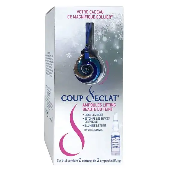 Coup d'éclat coffret ampoules Lifting 2 x 3 ampoules + collier offert
