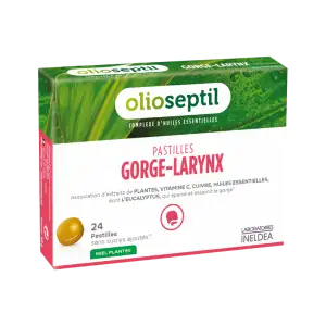 Olioseptil 24 Pastilles Gorge-Larynx miel/plantes