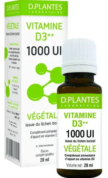 D.plantes Vitamine D3++ huile  végétale 1000 UI - Flacon 20ml