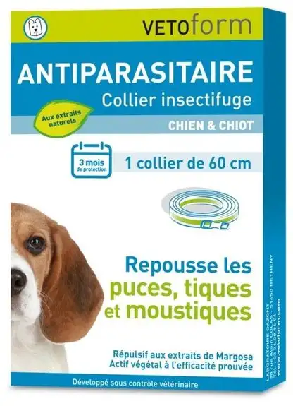 Vetoform Antiparasitaire Collier Insectifuge Chien et Chiot